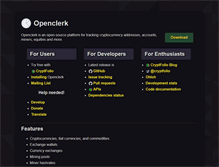 Tablet Screenshot of openclerk.org